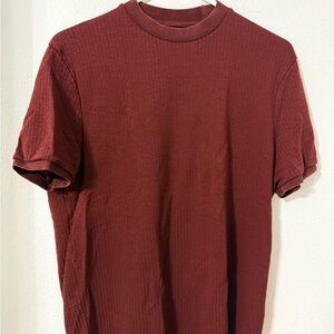 Zara burgundy, Short Sleeve Tee mesh shirt